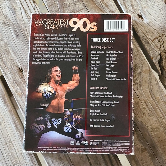 WWE: Greatest Stars of the '90s (DVD 3-disc Set) H - Picture 6 of 6